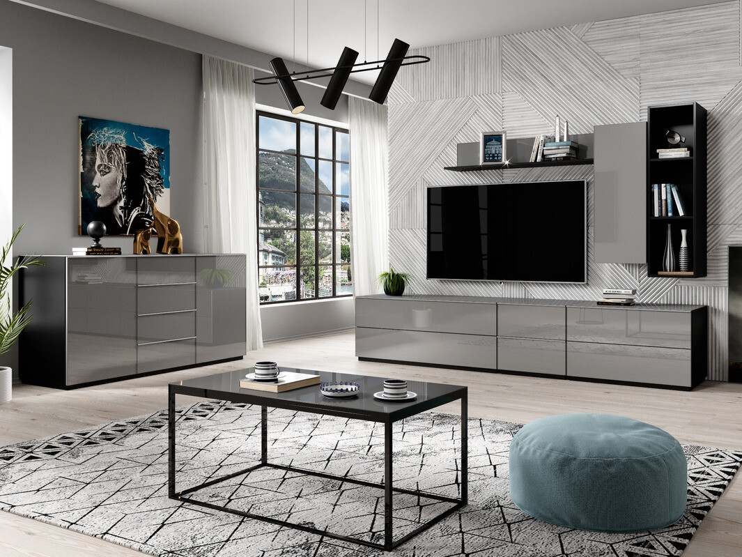 Polc Fervese 100 (Fekete + Fényes szürke)