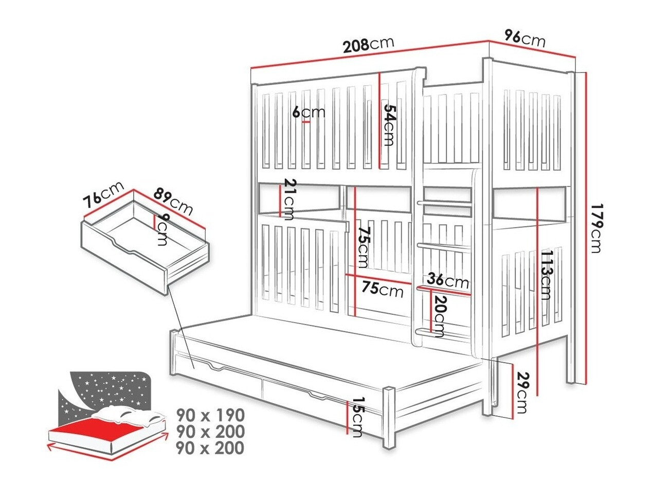 Emeletes ágy Vista 107