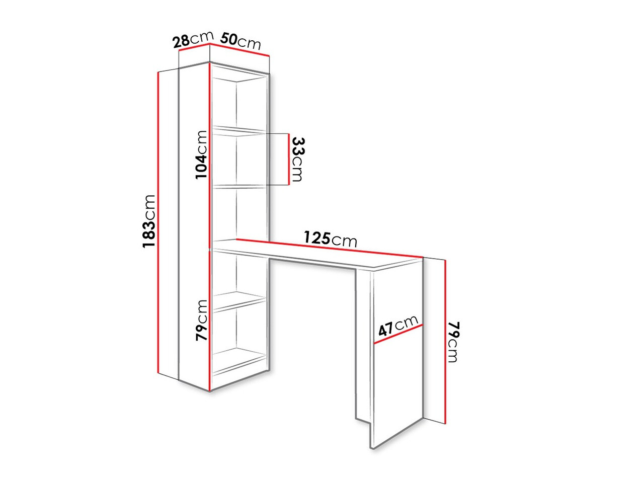 Íróasztal Dover 109 (Sonoma tölgy)