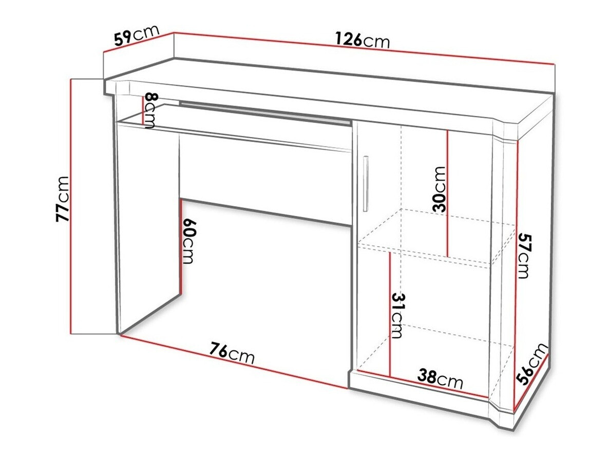 Íróasztal Lorelie 112 (Triufel tölgy)