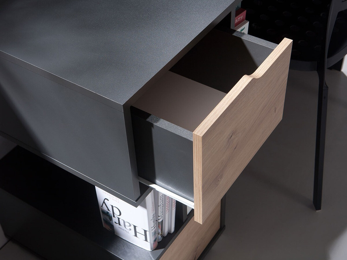 Íróasztal Providence H102 (Grafit + Artisan tölgy + Fehér)