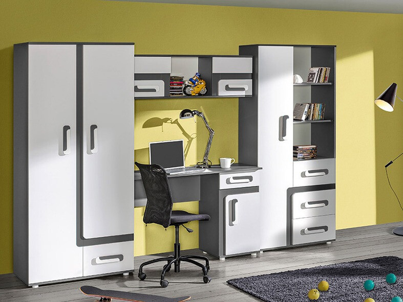 Íróasztal Aviseve 100 (Antracit + Fehér)