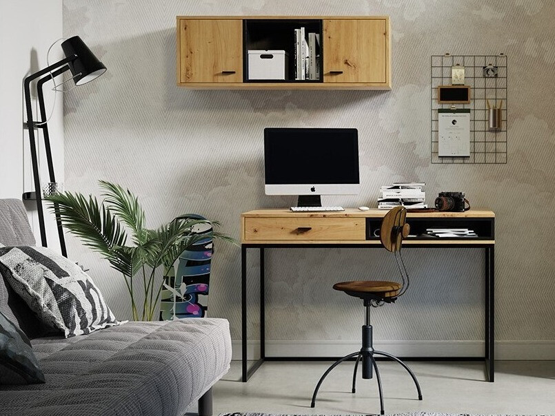 Íróasztal Baltesi 110 (Artisan tölgy + Fekete)