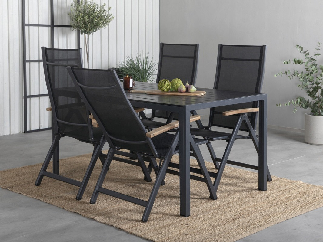 Kerti szék Dallas 2848 (Fekete + Barna)