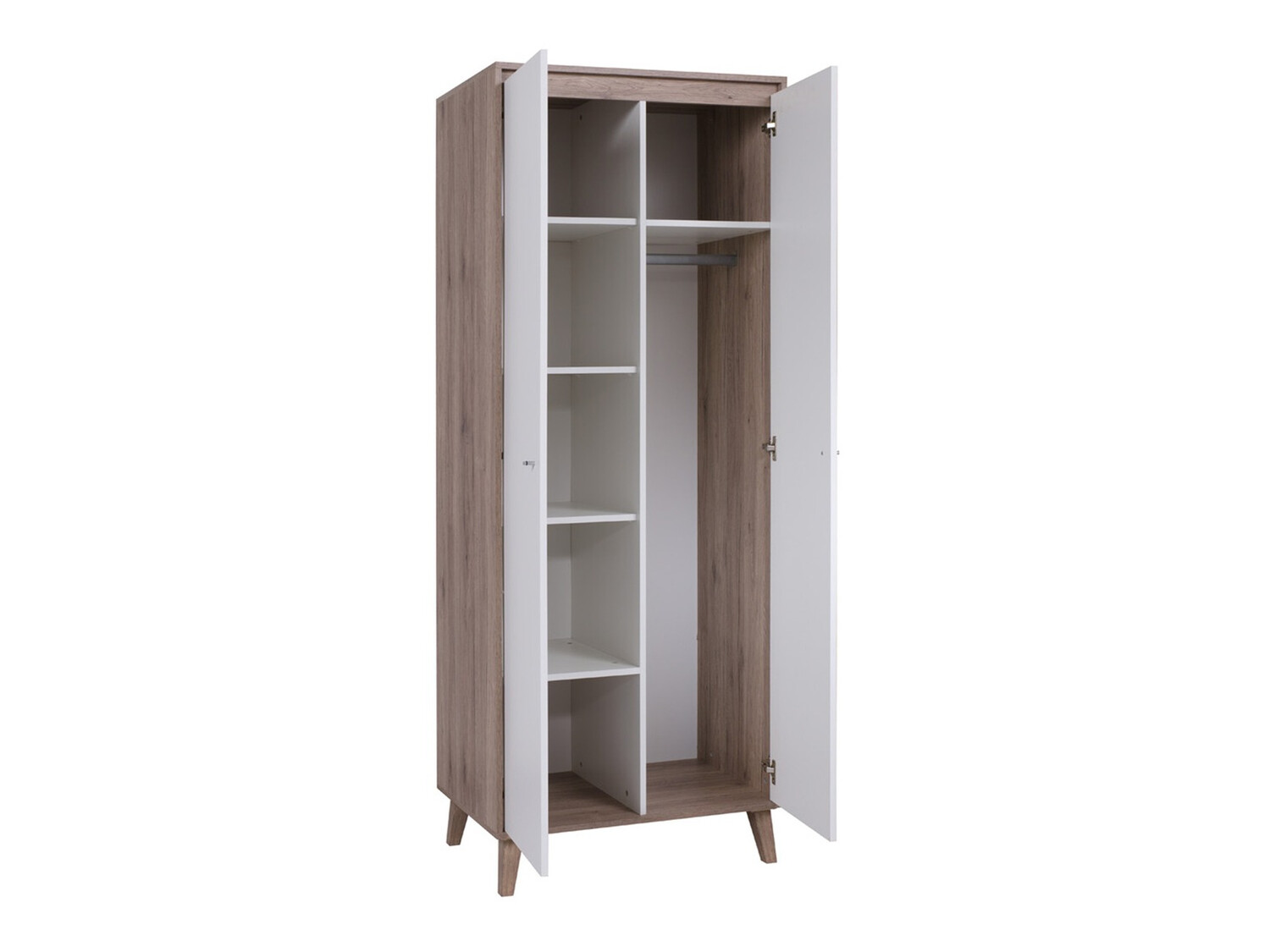 Nappali szett Delbene 119 (Világos San Remo tölgy + Matt fehér)