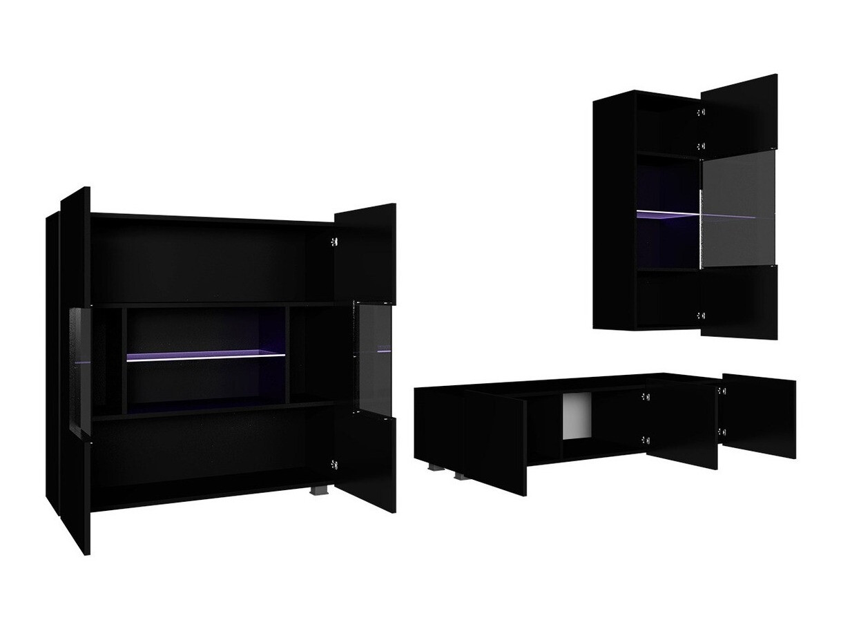 Nappali szett Tivdalu 111 (Fehér + Fényes fehér)