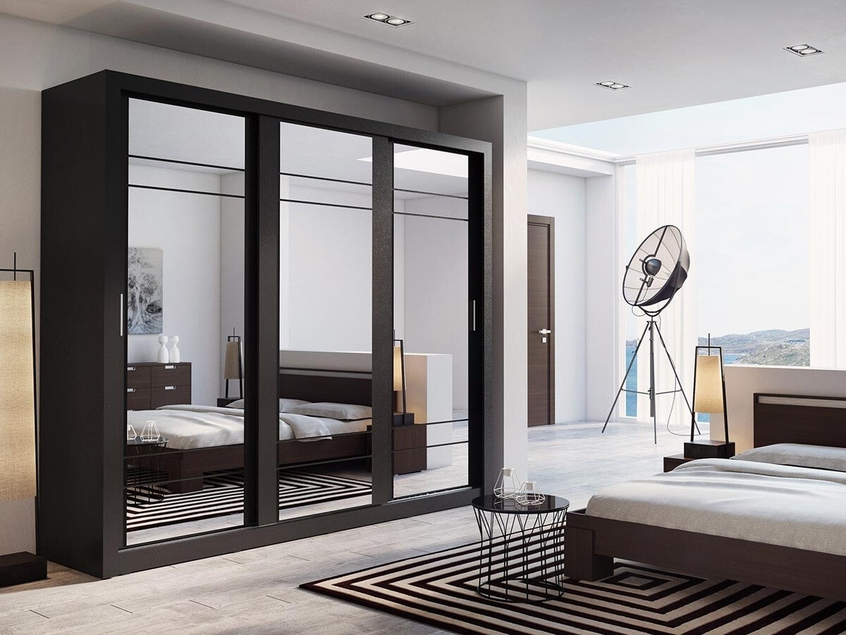 Gardróbszekrény Fresno 101 (Fekete)