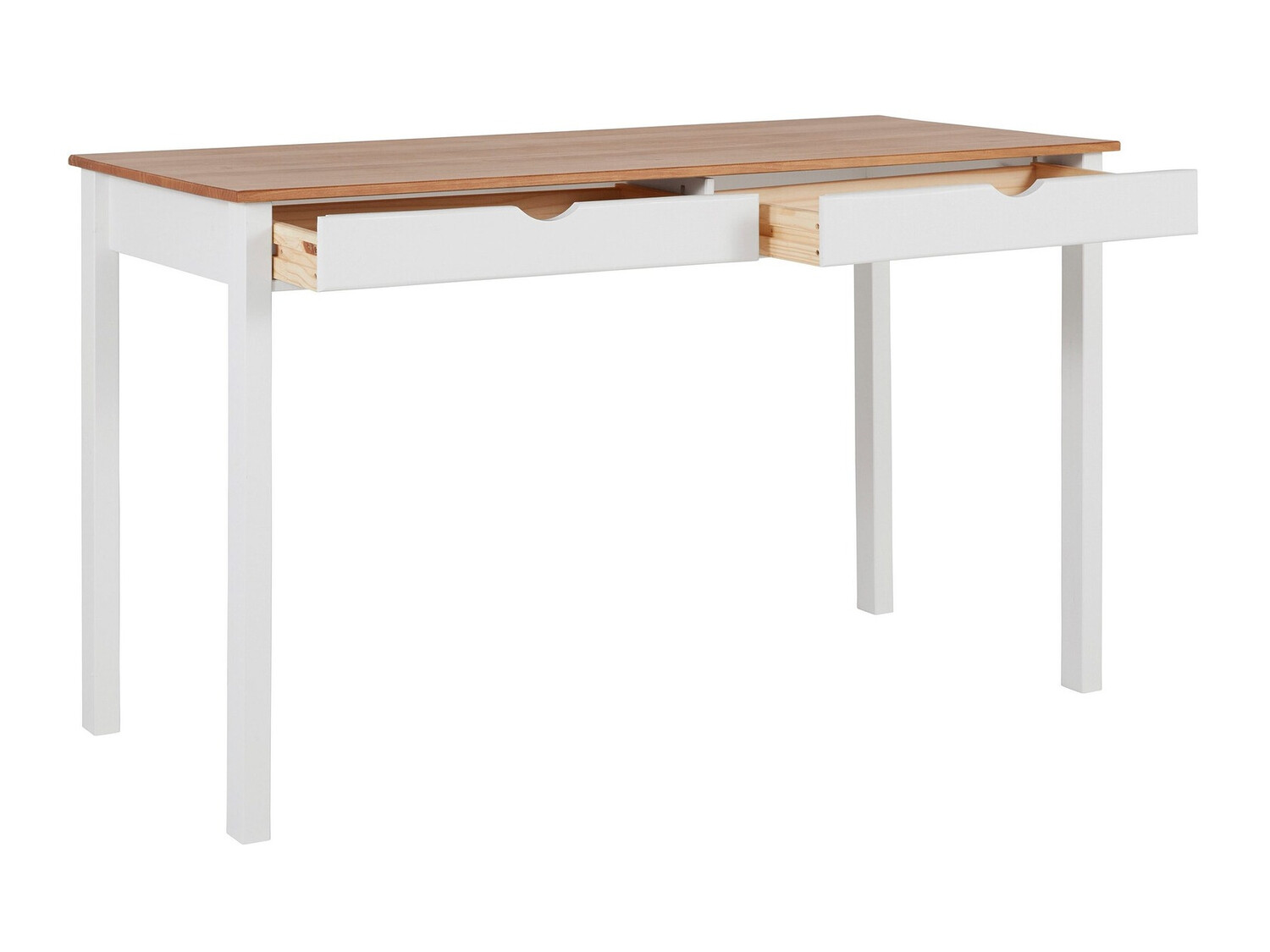 Íróasztal Denton 134 (Fehér + Világos fa)