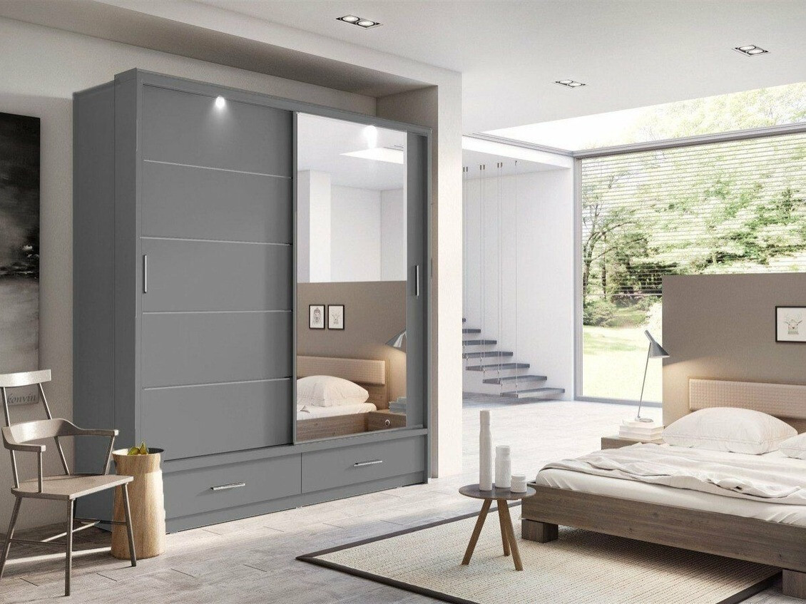 Gardróbszekrény Fresno 104 (Szürke)