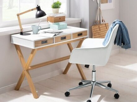 Íróasztal Denton 209 (Fehér + Fenyő)