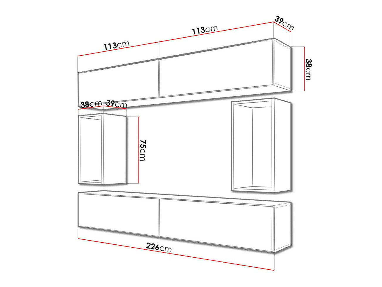 Nappali szett Corbele 106 (Fehér)