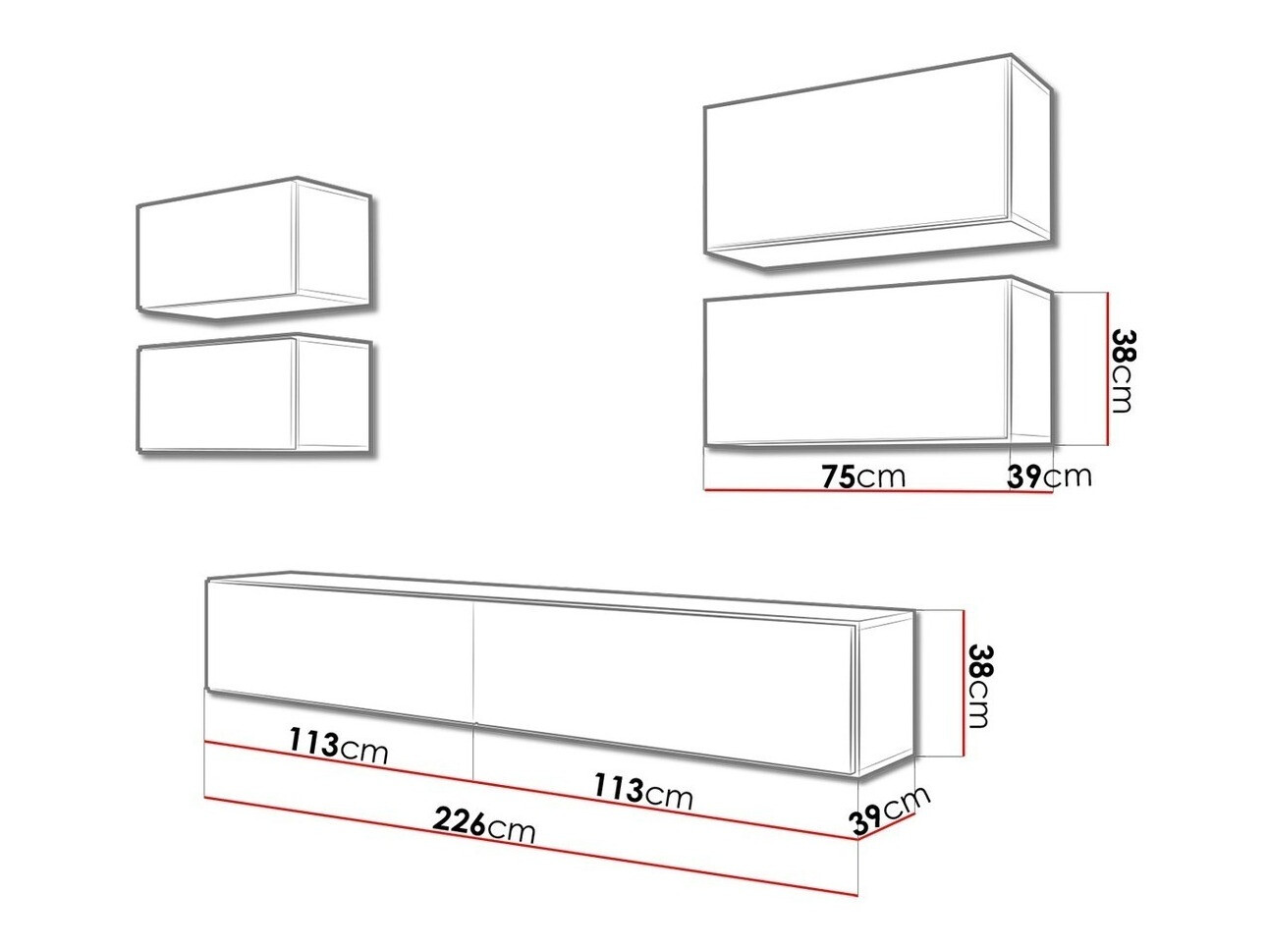 Nappali szett Corbele 107 (Fehér)