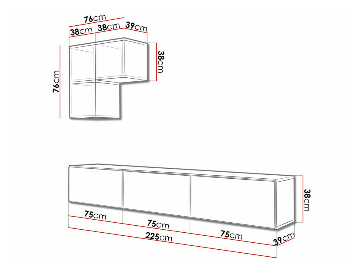 Nappali szett Corbele 111 (Fehér)