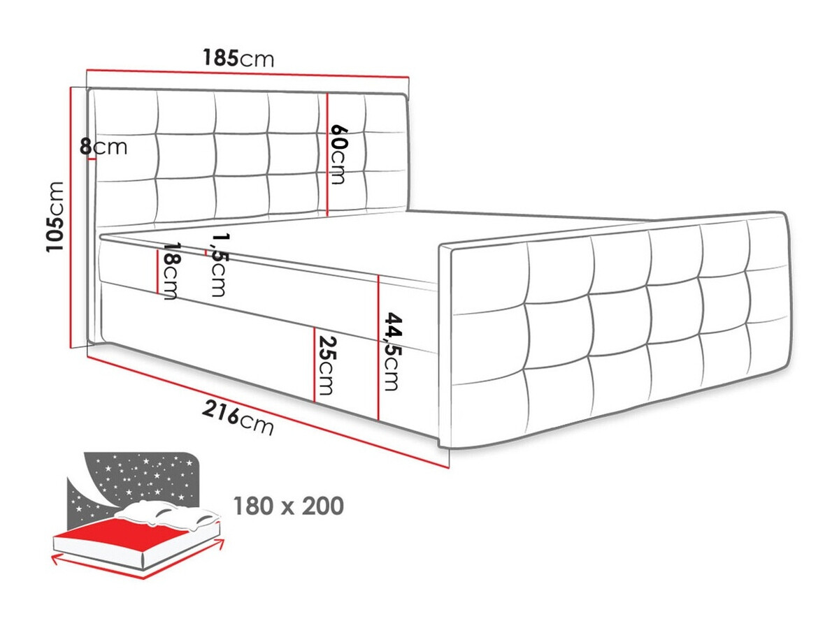 Kontinentális ágy Memphis 100 (Rico 19)