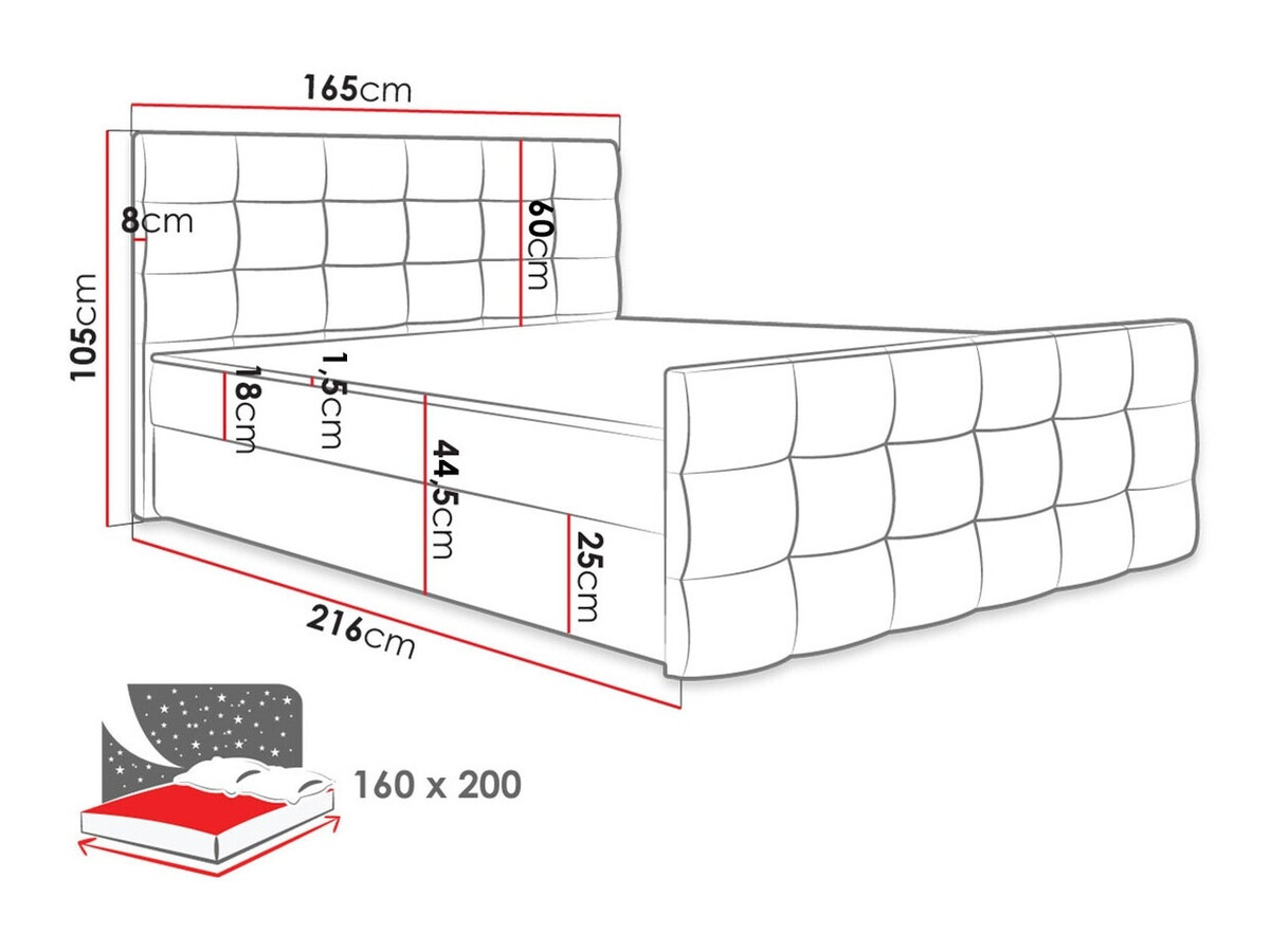 Kontinentális ágy Memphis 118 (Rico 13)