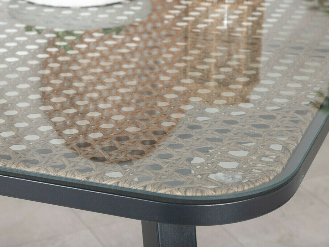 Asztal és szék garnitúra Dallas 2477 (Világosbarna + Fekete)