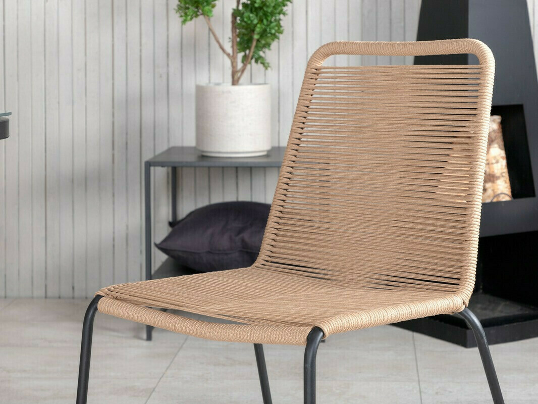 Asztal és szék garnitúra Dallas 2477 (Világosbarna + Fekete)