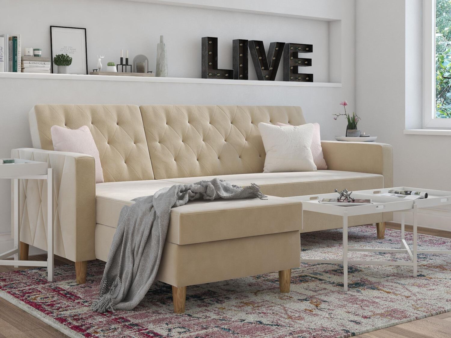 Sarokkanapé CosmoLiving by Cosmopolitan 104 (Krém)