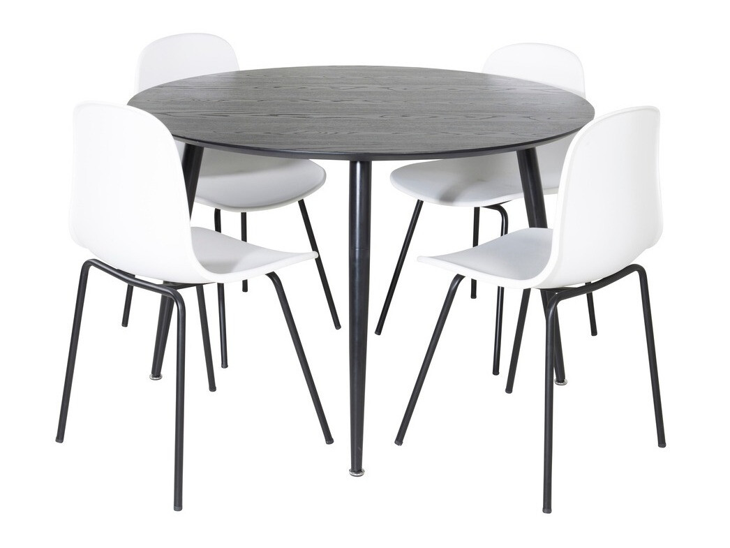 Étkezőgarnitúra Dallas 1622 (Fehér + Fekete)