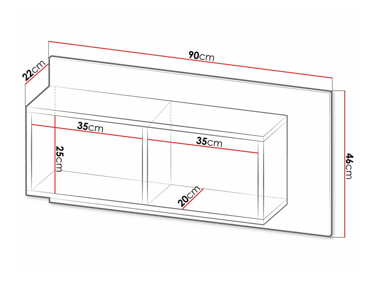 Fali polc Tenodeu 110