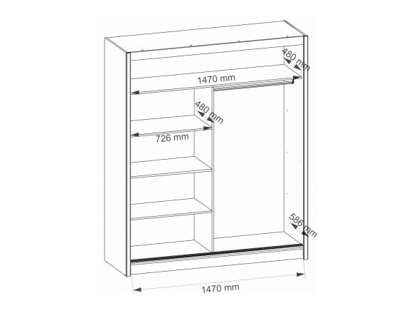 Gardróbszekrény Orlando 117 (Fehér)