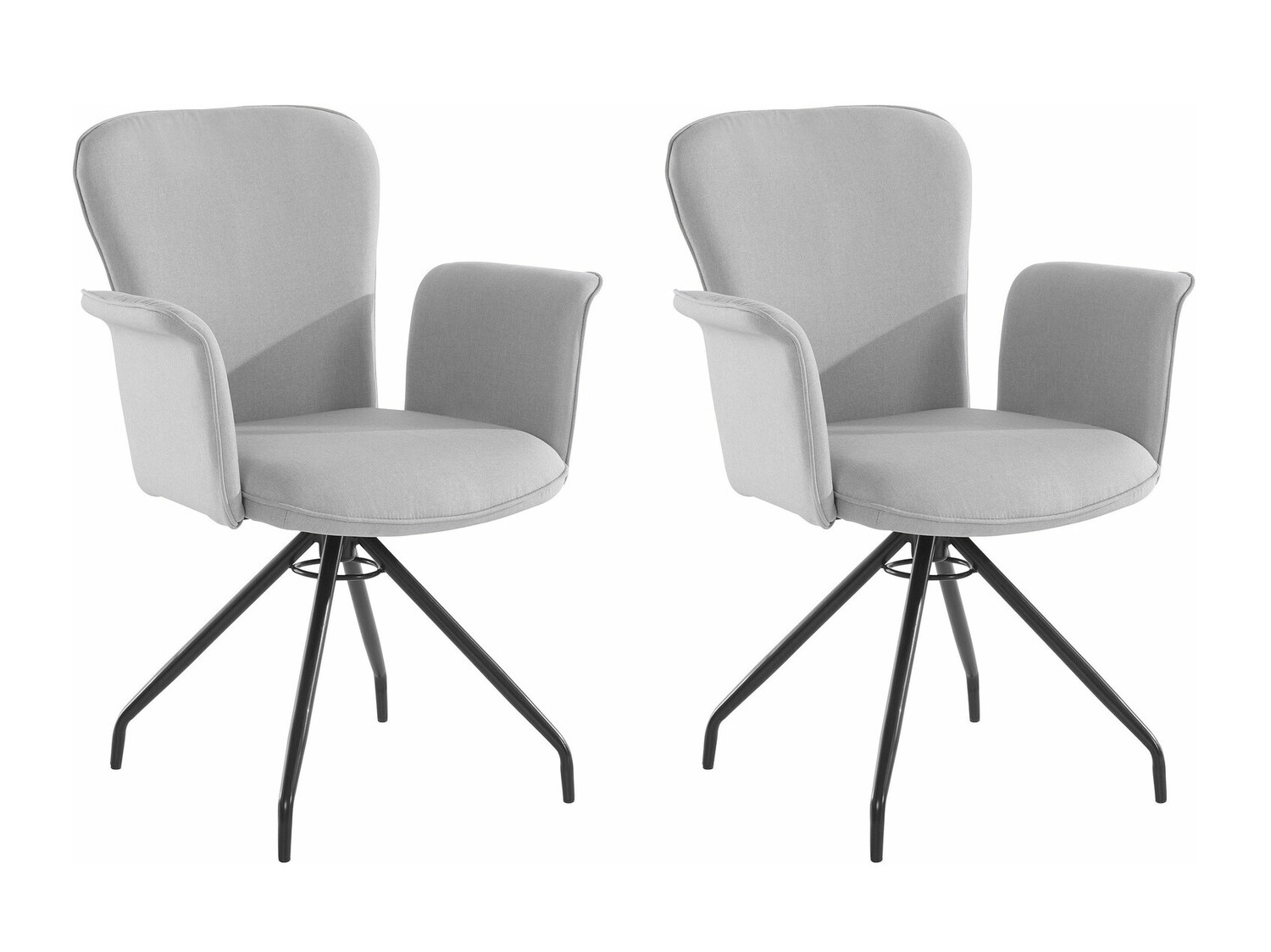 Szék készlet Denton 537 (Világosszürke + Fekete)