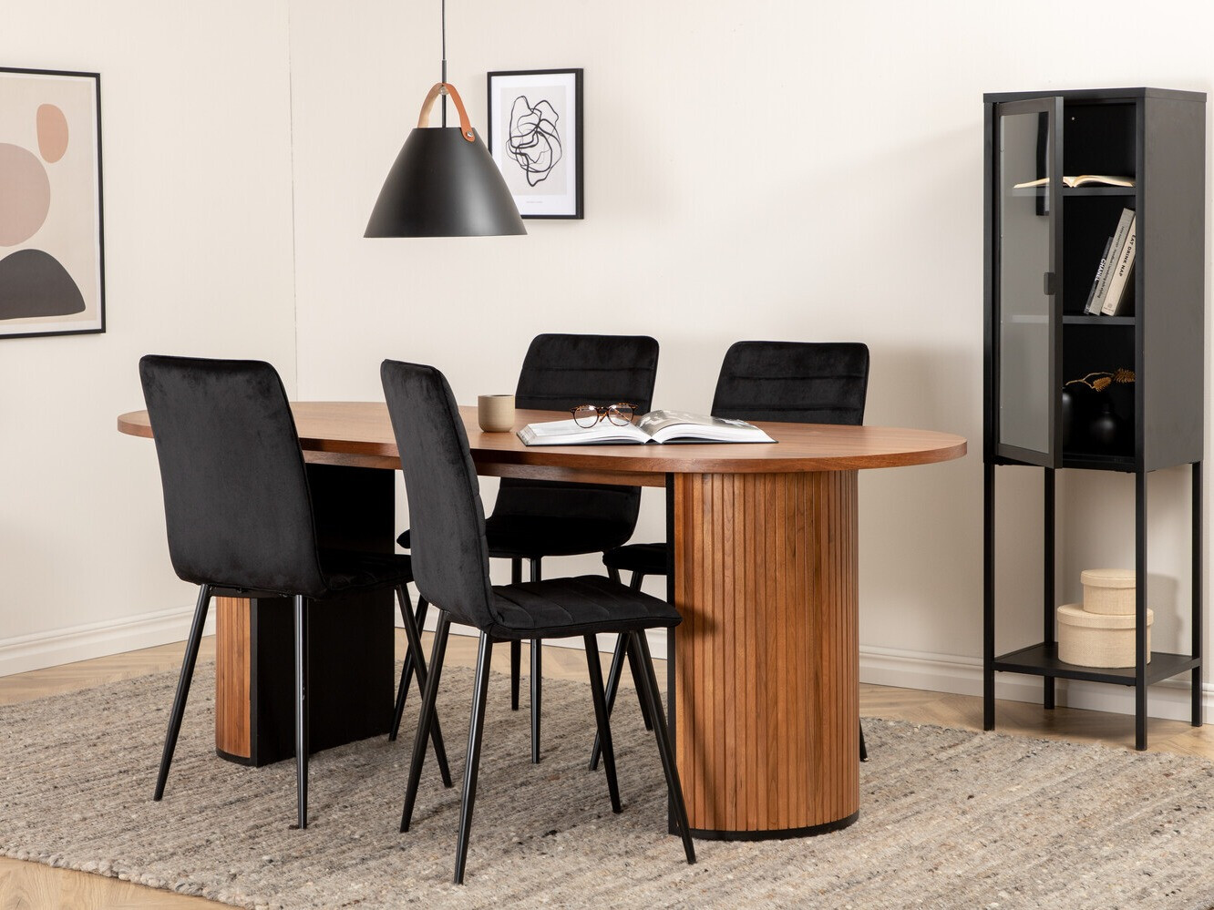 Étkezőgarnitúra Dallas 2758 (Fekete)