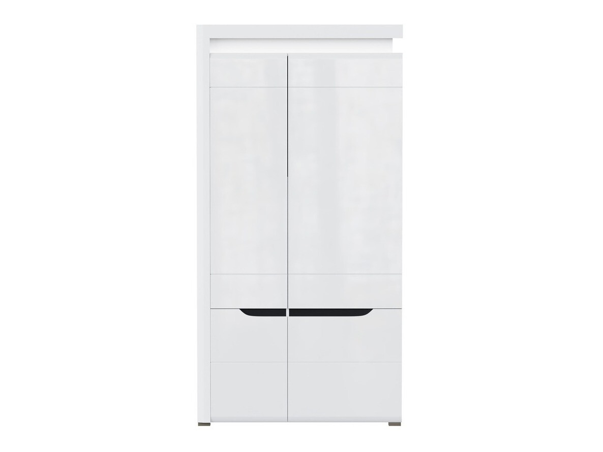 Gardróbszekrény Revelmi 107 (Fényes fehér + Fehér)