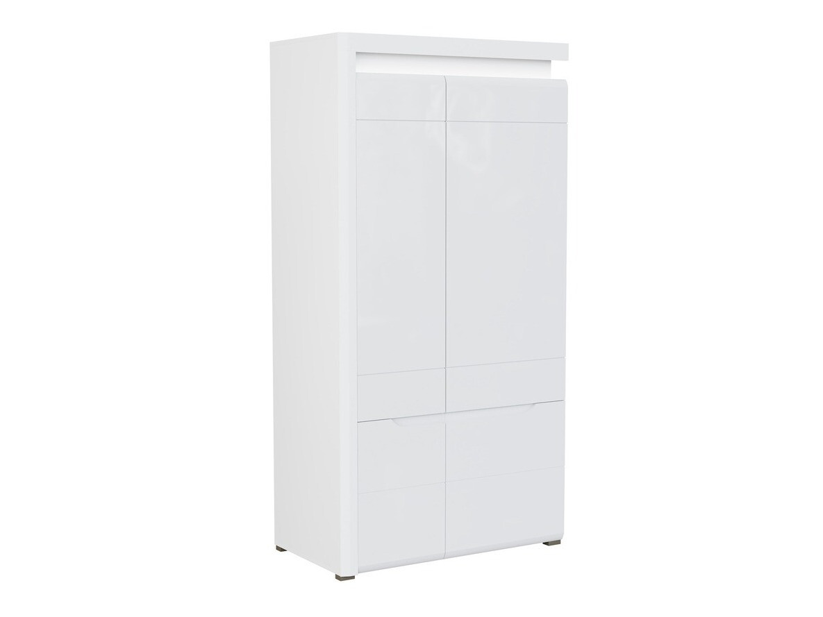 Gardróbszekrény Revelmi 107 (Fényes fehér + Fehér)