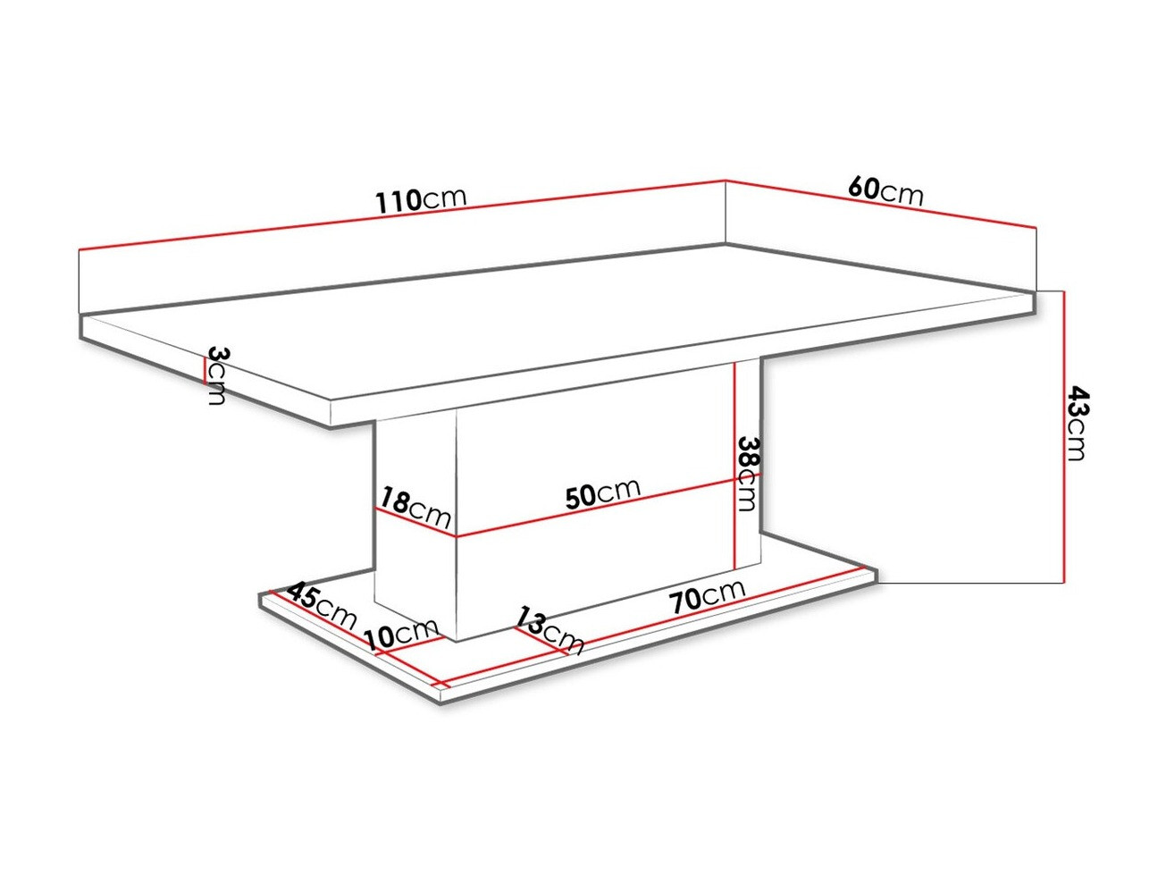 Dohányzóasztal Tucson 148 (Artisan tölgy)