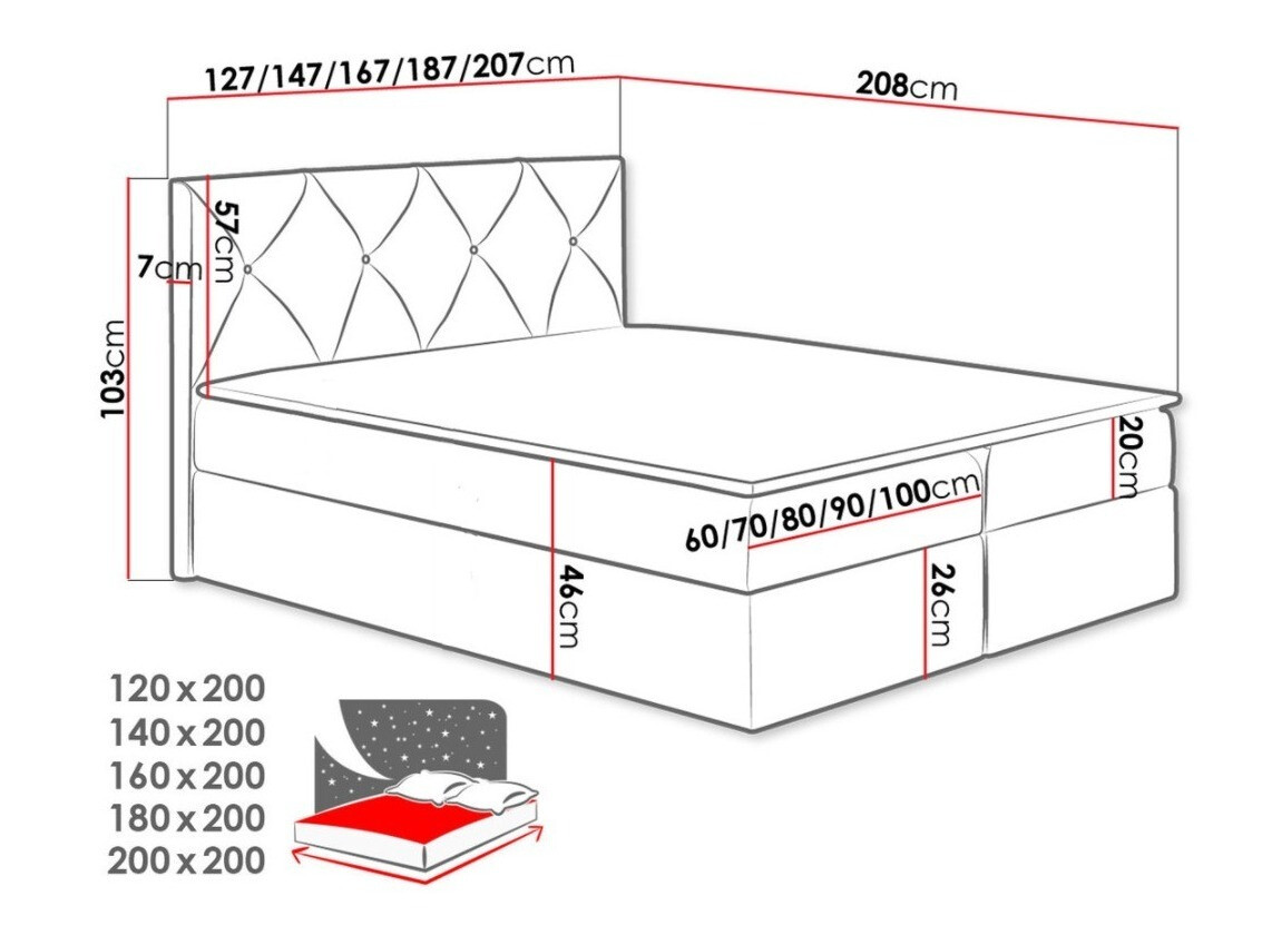 Kontinentális ágy Baltimore 149 (Zetta 304)