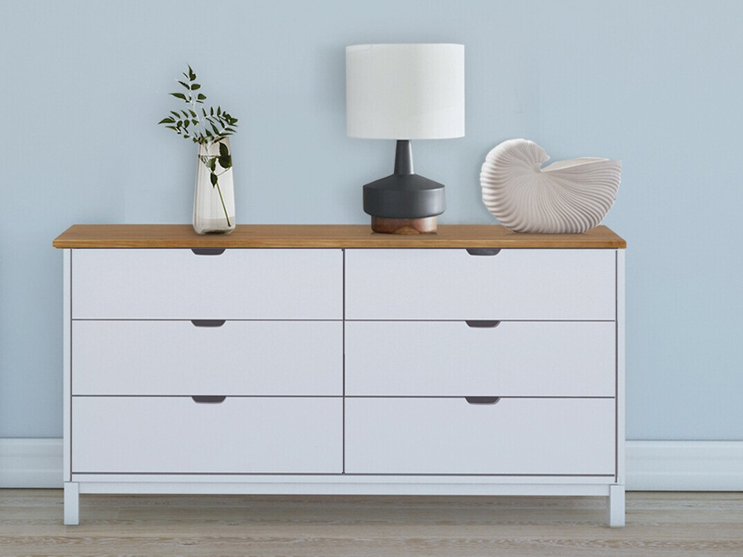 Komód Denton 546 (Fehér + Barna)