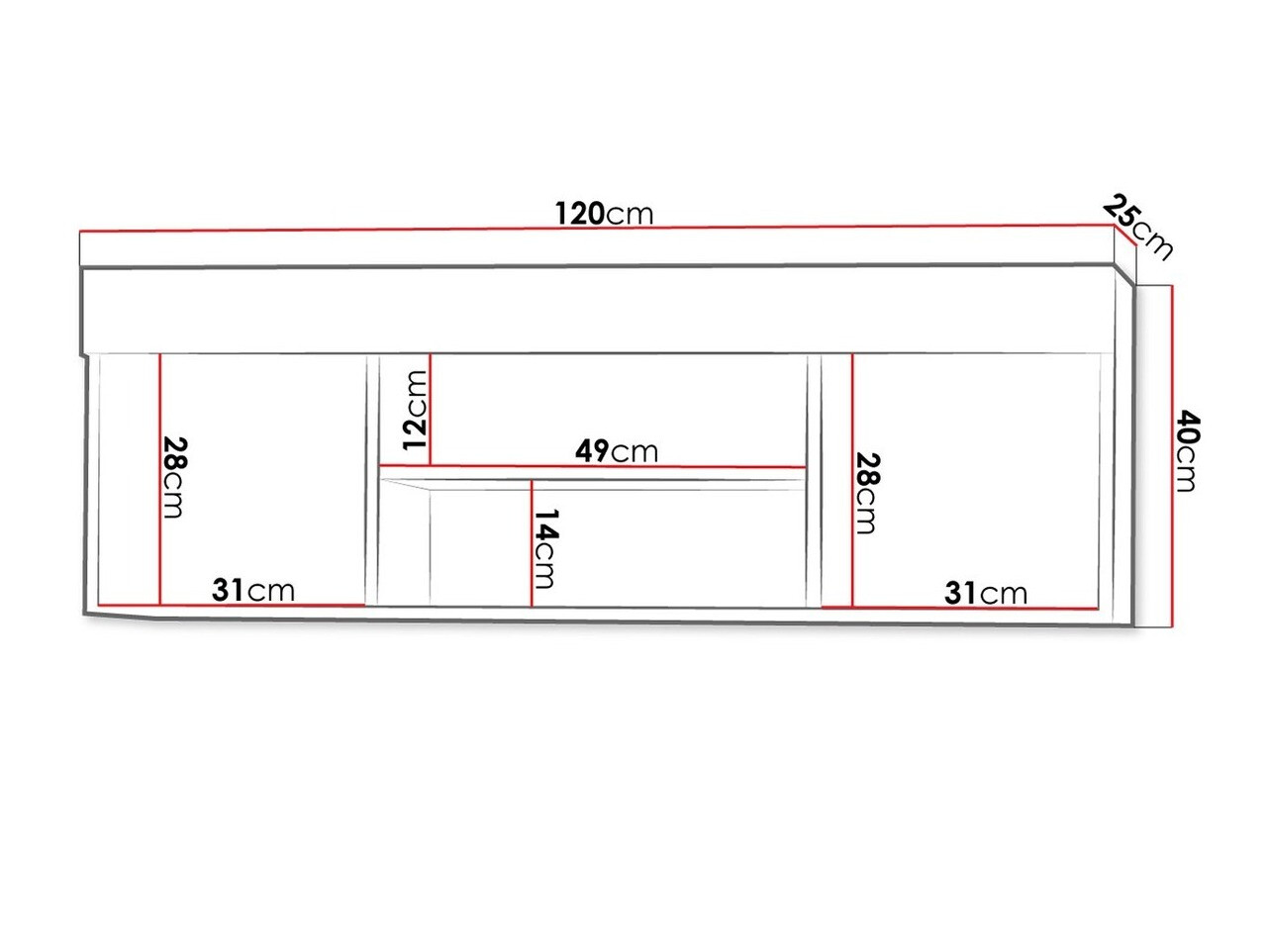 Polc Melfeli 123 (Sonoma tölgy)
