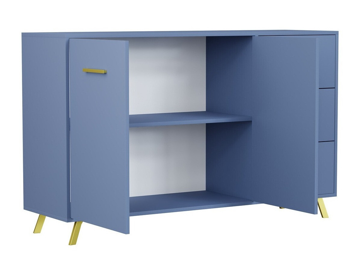 Komód Dortivu 118 (Kék + Aranysárga)