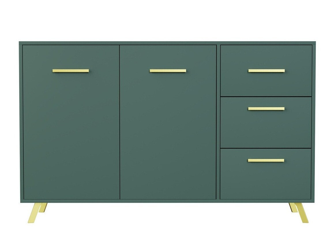Komód Dortivu 118 (Zöld + Aranysárga)
