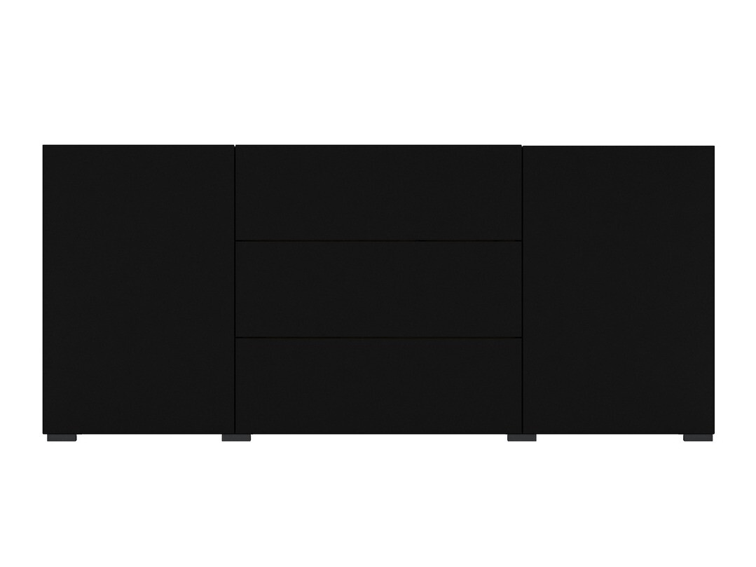 Komód Revmiru 103 (Fekete + Wotan tölgy)