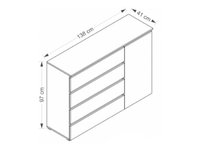 Komód Cirdora 104 (Riviera tölgy)