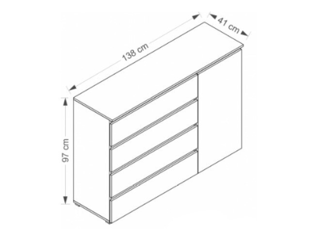 Komód Cirdora 104 (Sonoma tölgy)