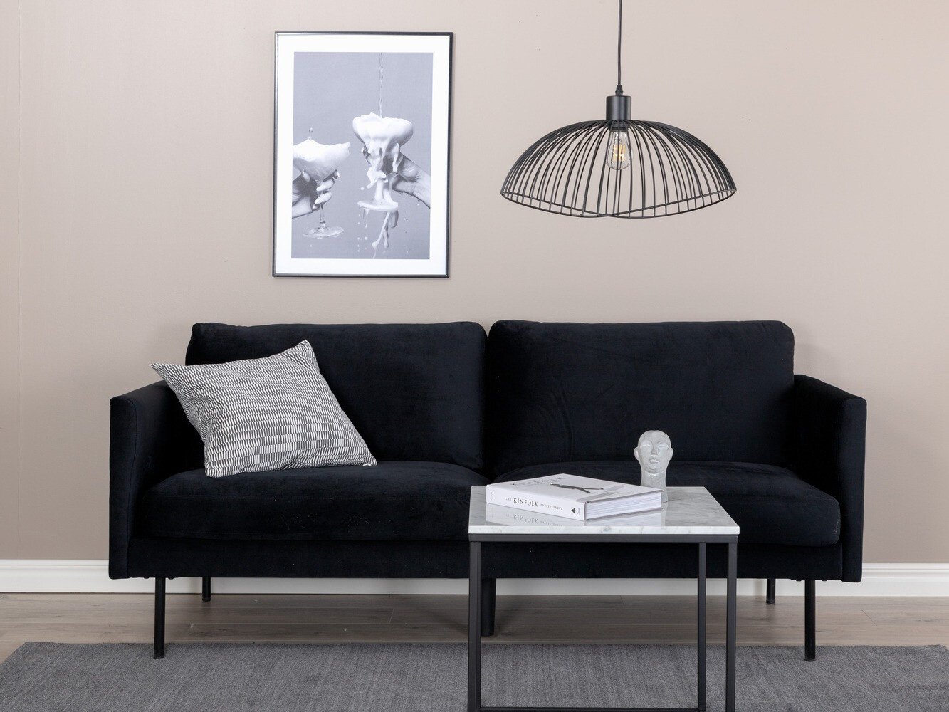 Kanapé Fercame 100 (Fekete)