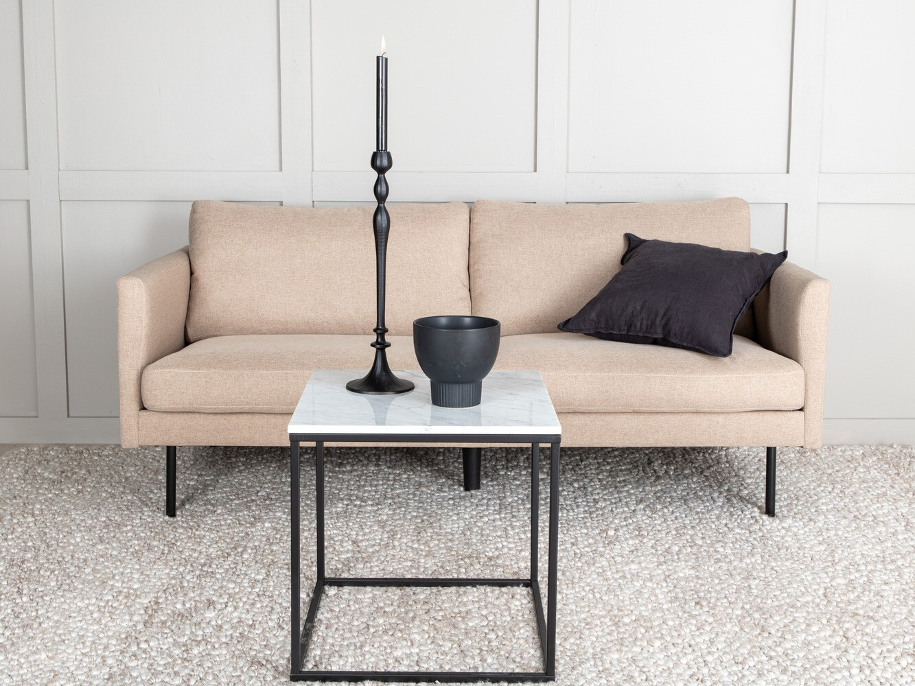 Kanapé Fercame 100 (Világosbarna + Fekete)