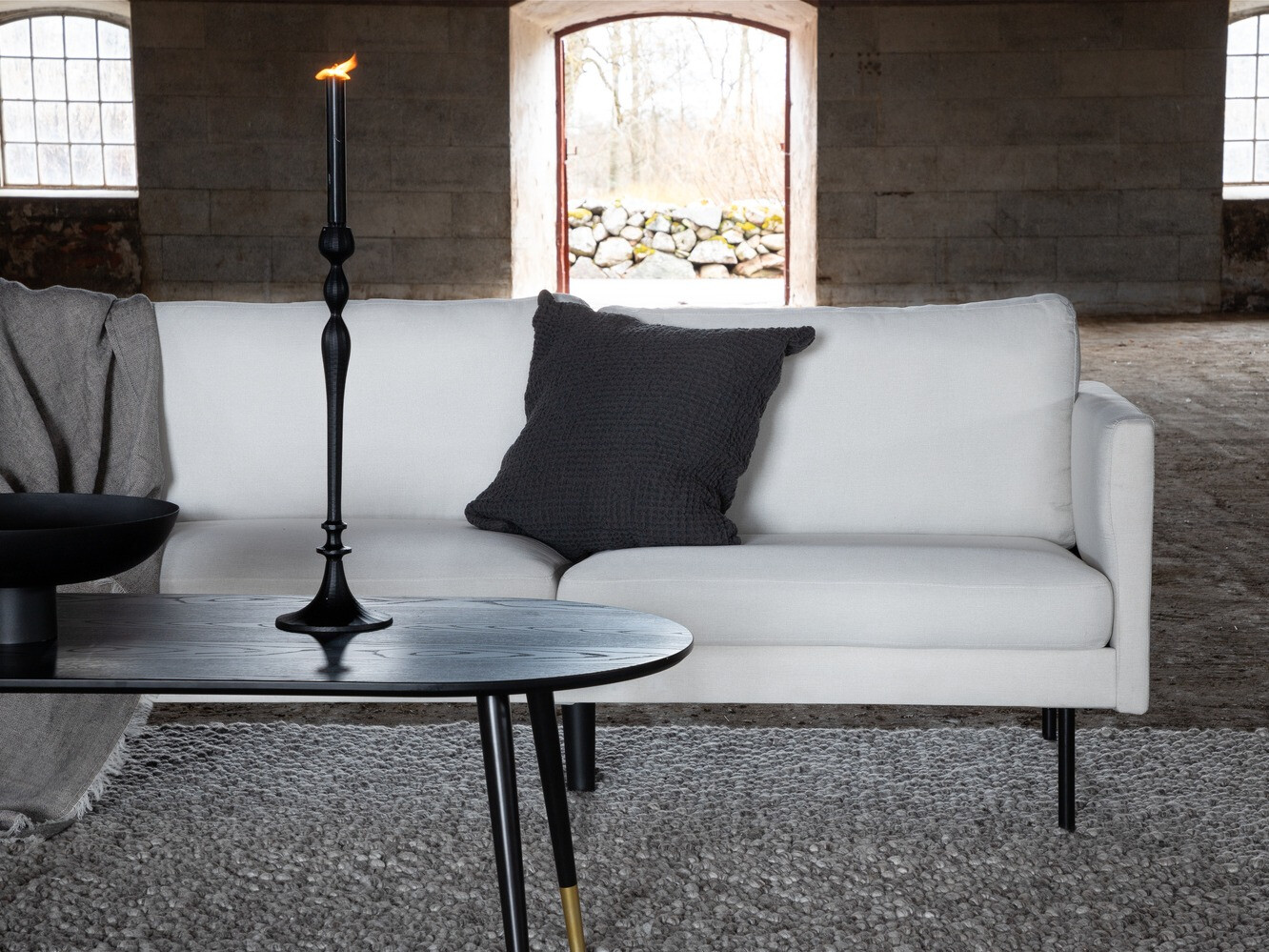 Kanapé Fercame 103 (Bézs + Fekete)