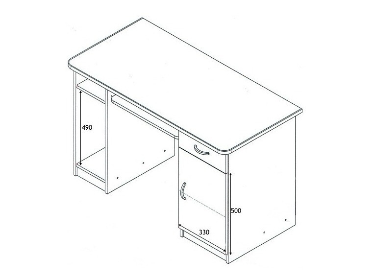 Íróasztal Murrieta 120 (Égerfa)
