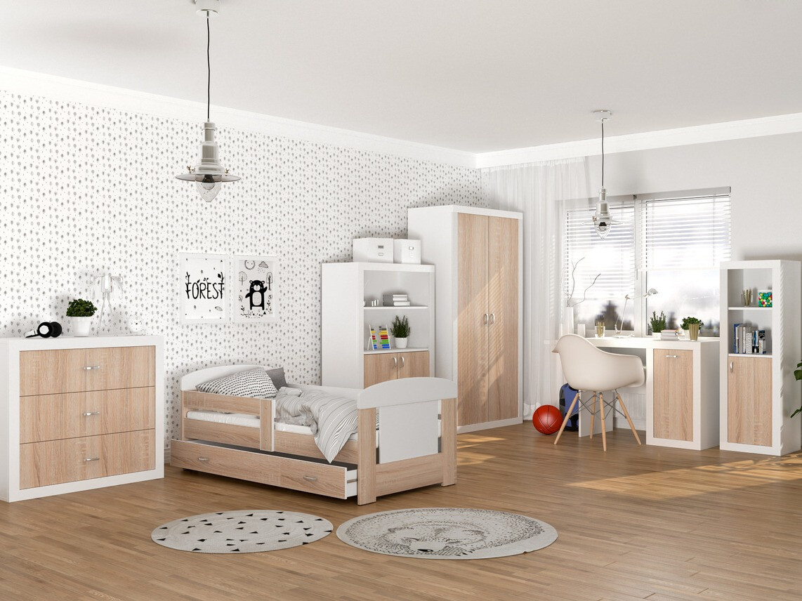 Íróasztal Tentive 102 (Fehér + Sonoma tölgy)