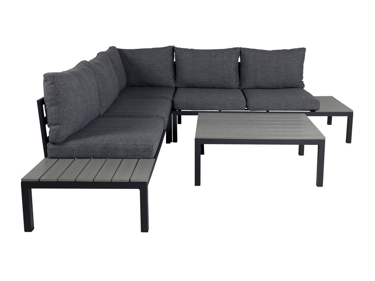 Kerti bútor Dallas 2158 (Fekete + Szürke)