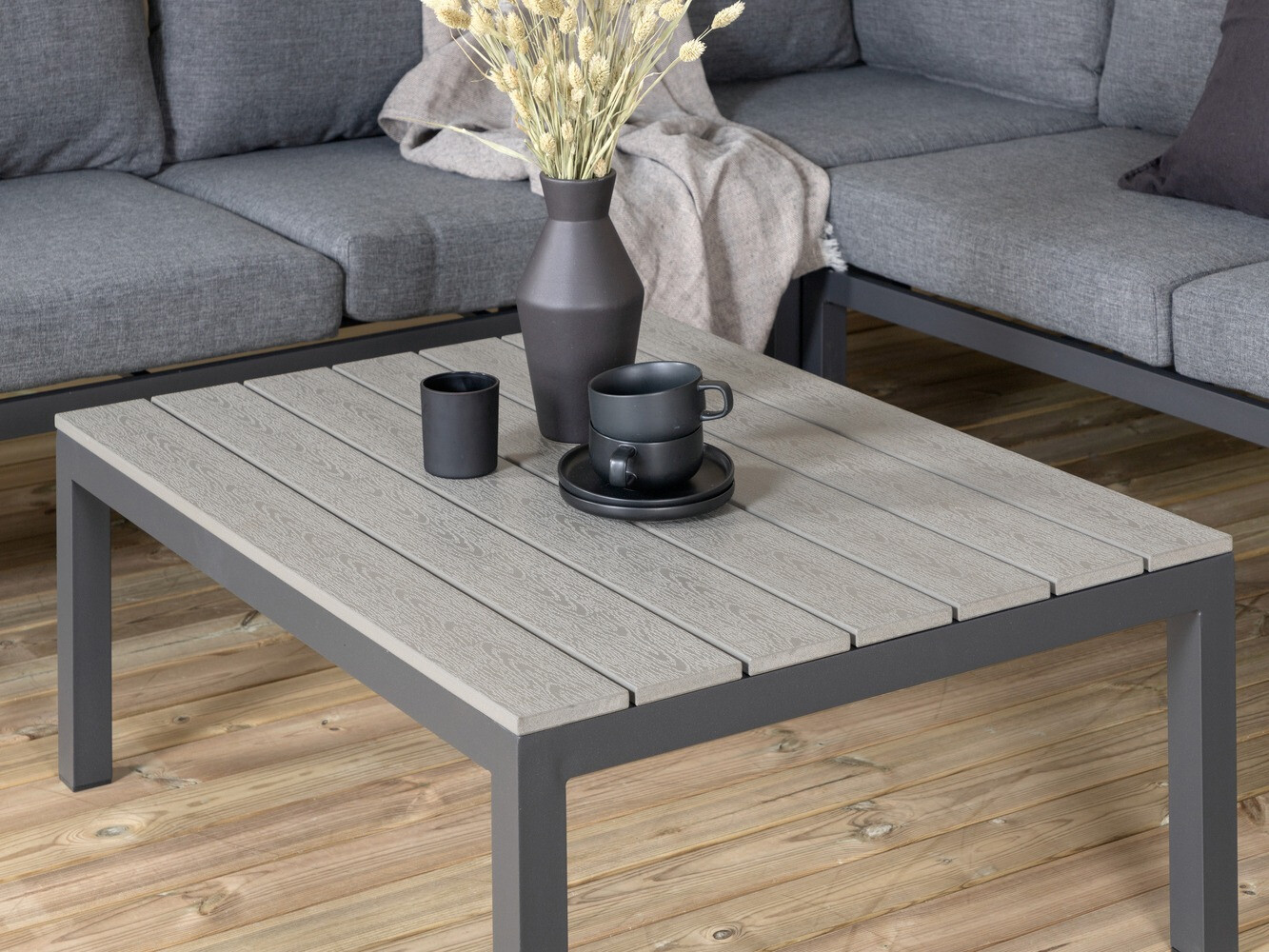 Kerti bútor Dallas 2158 (Fekete + Szürke)