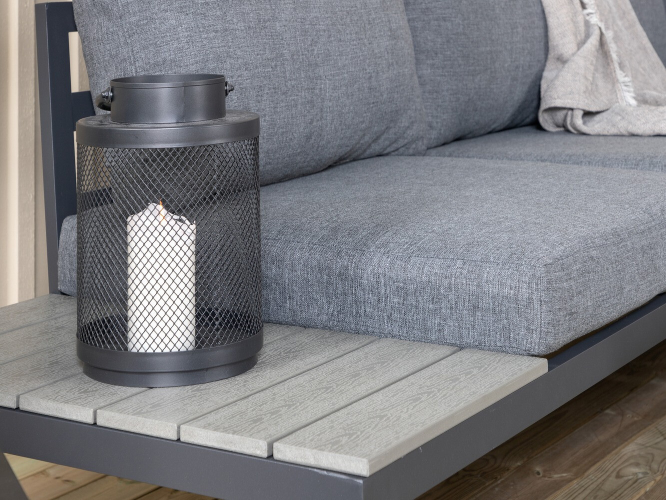 Kerti bútor Dallas 2158 (Fekete + Szürke)