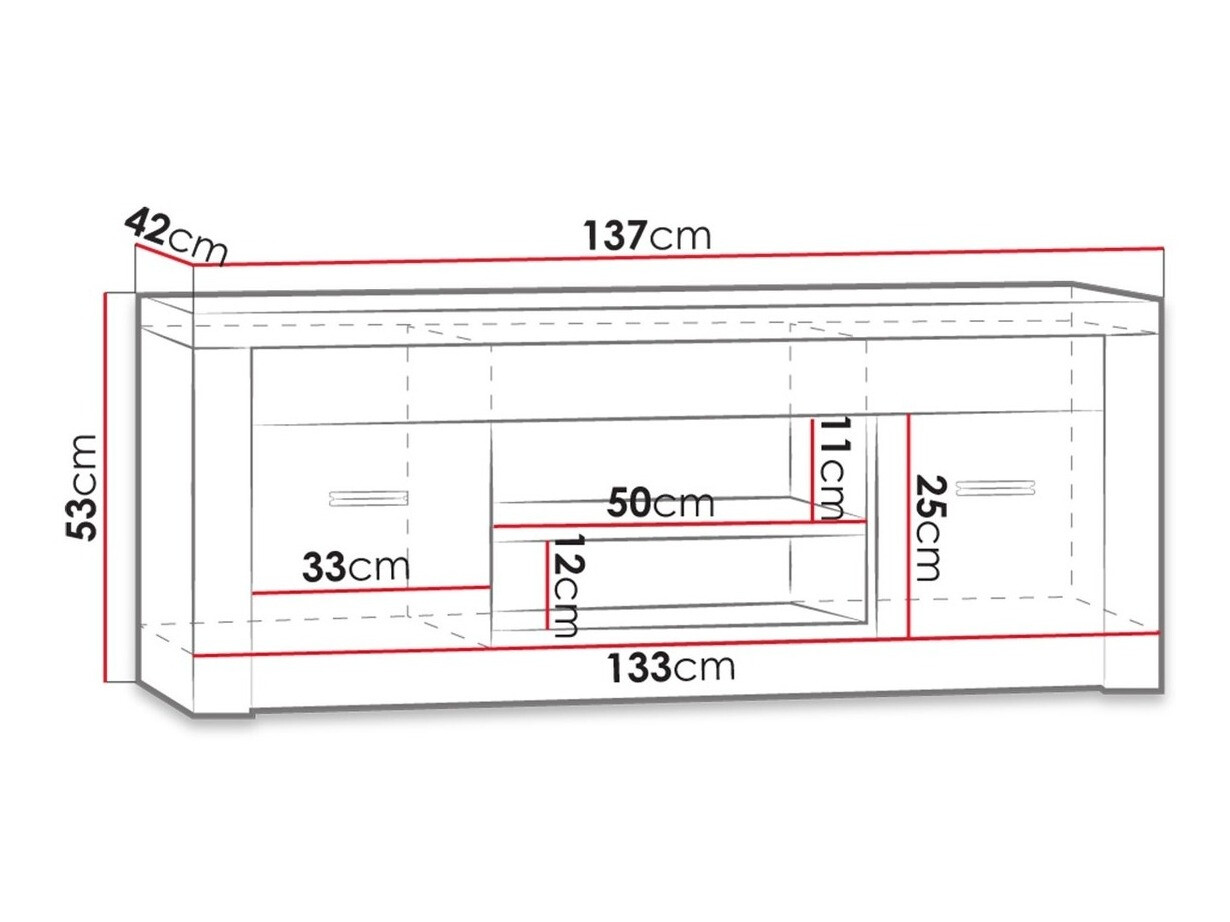 TV-állvány Serfeno 106 (Sötét kőris)