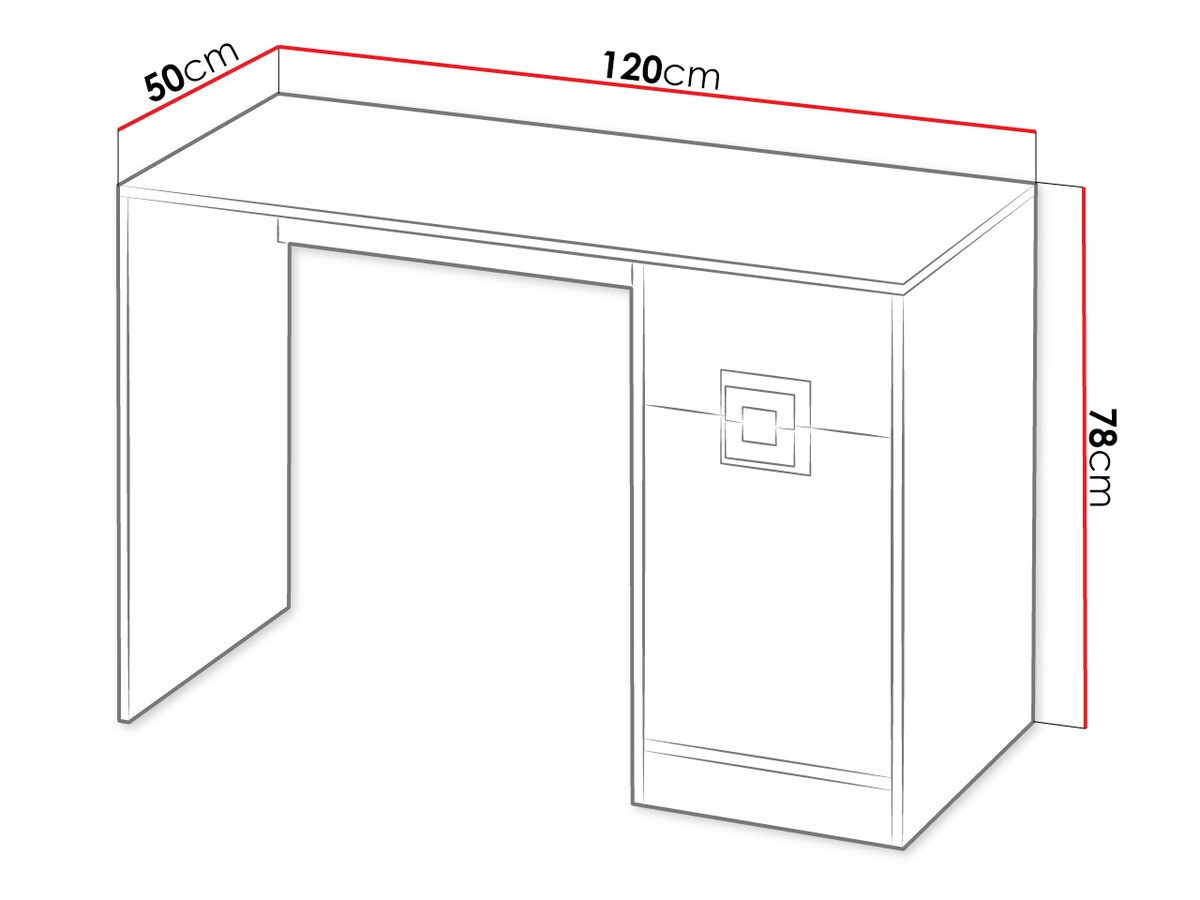 Íróasztal Balvire 110 (Világos tölgy + Fehér)