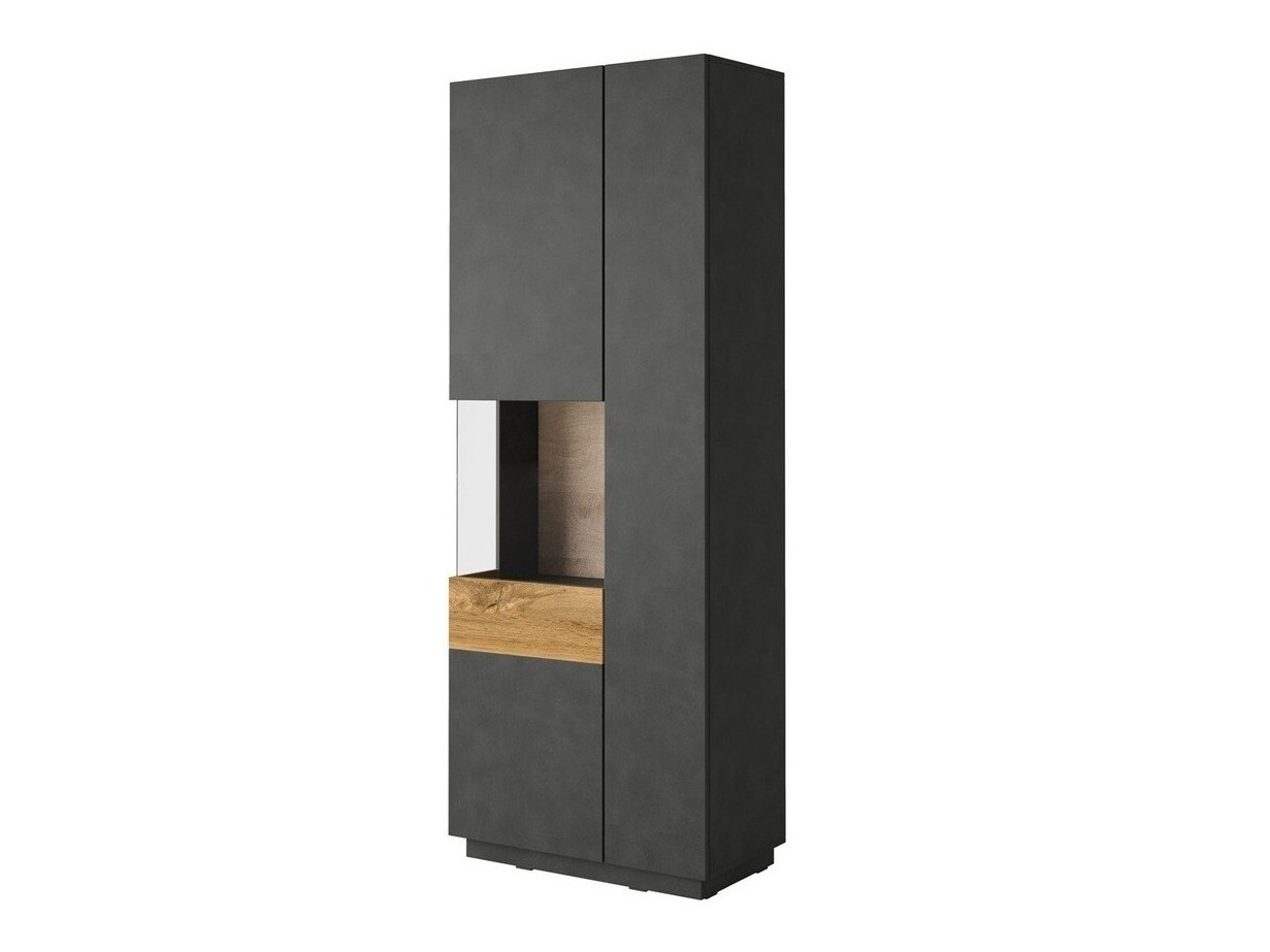 Könyvespolc Livlore 100 (Matera szürke + Wotan tölgy)