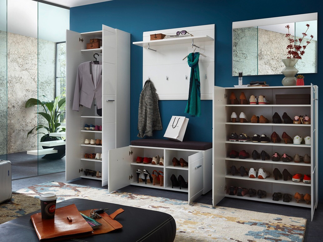 Cipőtároló Livromu 102 (Fényes fehér)